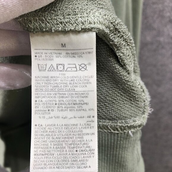 Old Navy Oversized Sweatshirt Mens M Utility 1/4 Zip Olive Green Mock Neck - Picture 6 of 9